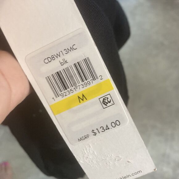 Calvin Klein Dress Womens Medium Black V Neck Bell Sleeve Flowy‎ Classic - Picture 8 of 9